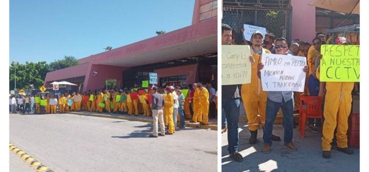 Trabajadores de Pemex denuncian incumplimiento de contrato