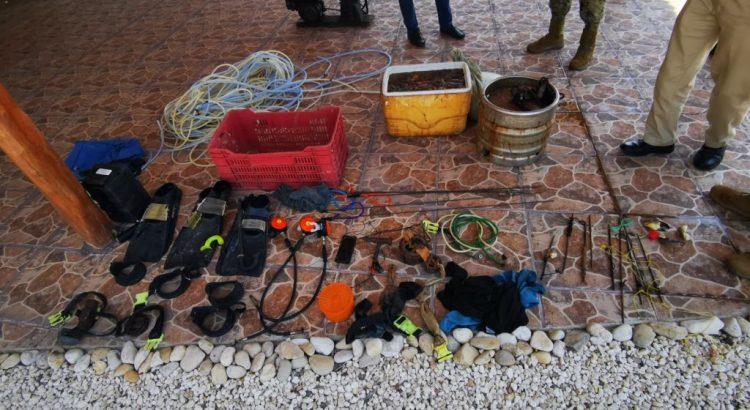 Retiene Semar lancha con 65 kilogramos de pepino de mar en Campeche