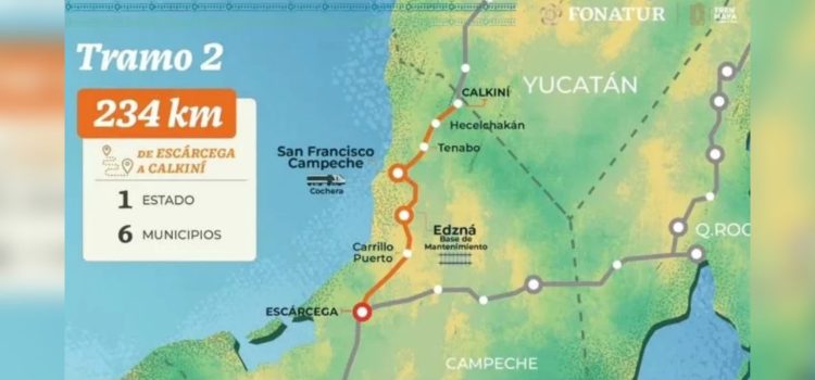 De Escárcega a Calkiní, terminada la vía del Tramo 2 del Tren Maya