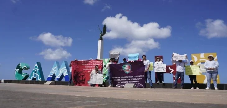 Continúa el paro laboral de sindicalizados del Poder Judicial de la Federación en Campeche