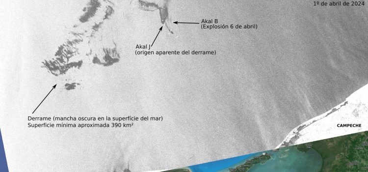 Denuncian derrame de petróleo en plataforma de Pemex a las costas de Campeche