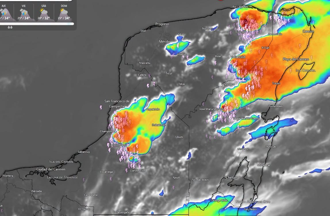 Campeche, en alerta por lluvias fuertes este fin de semana